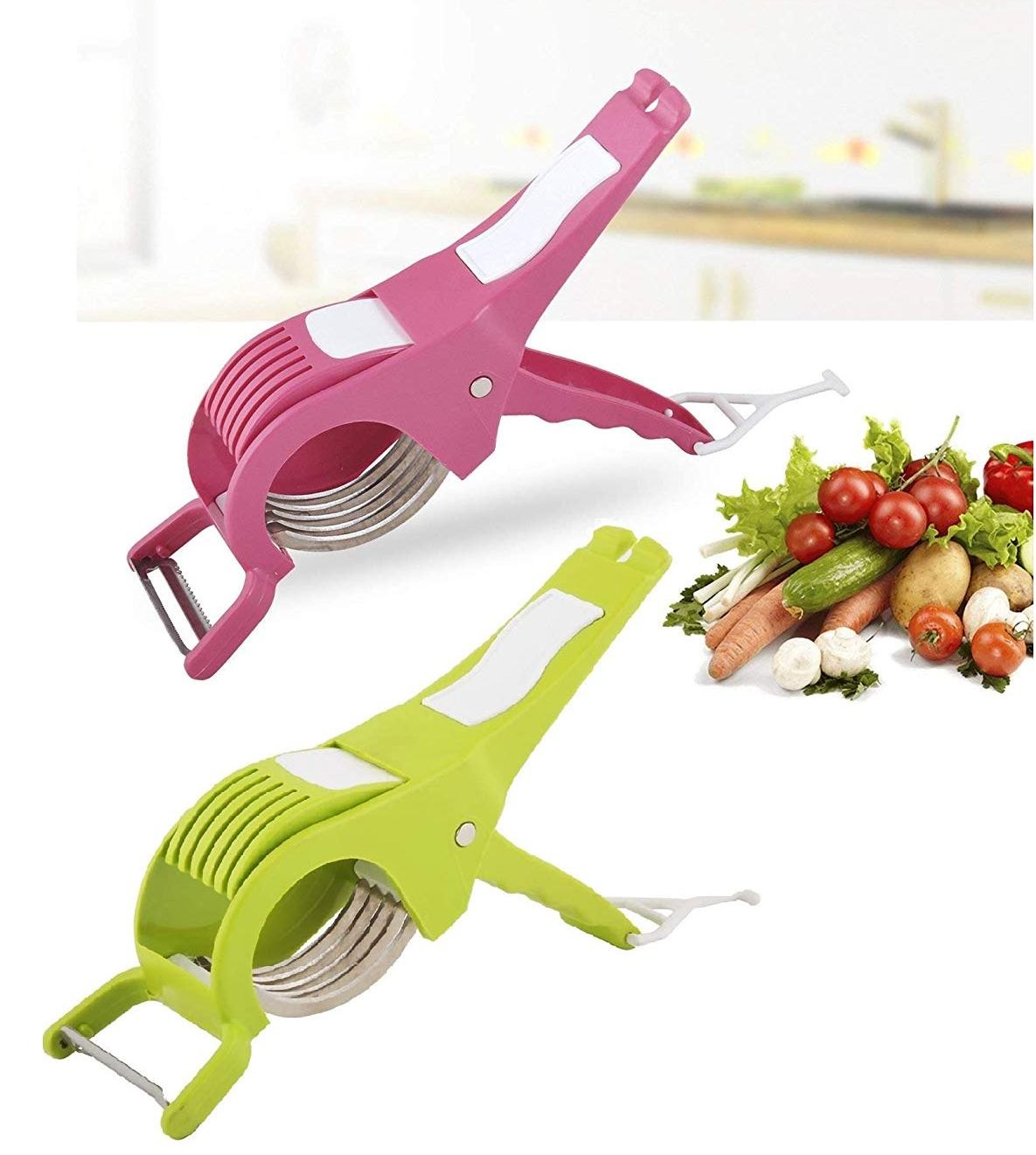 Multi Veg Cutter – 5 Blade Vegetable &amp; Fruit Cutter and Slicer | Easy Kitchen Tool